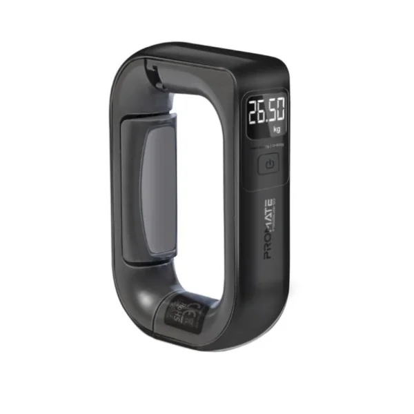 Promate Comfort-Grip High Precision Digital Handheld Luggage Scale, Black - InstaScale-50