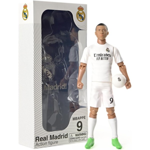 Banbo - Sockers Real Madrid CF Kylian Mbappe 8" Collectible Soccer Action Figure - 83620