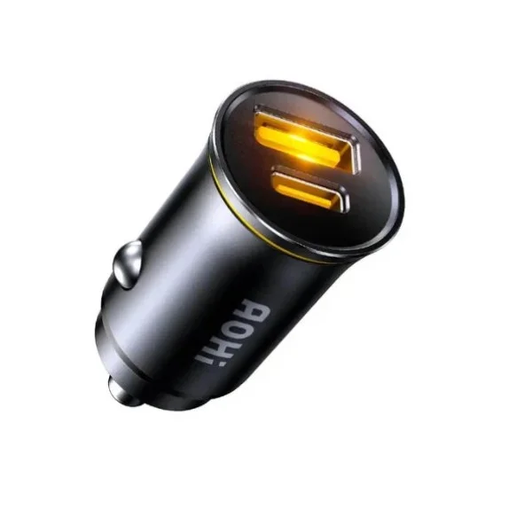 AOHI Superauto PD65W Fast Car Charger - USB-C / USB-A / Black - A0C-S003