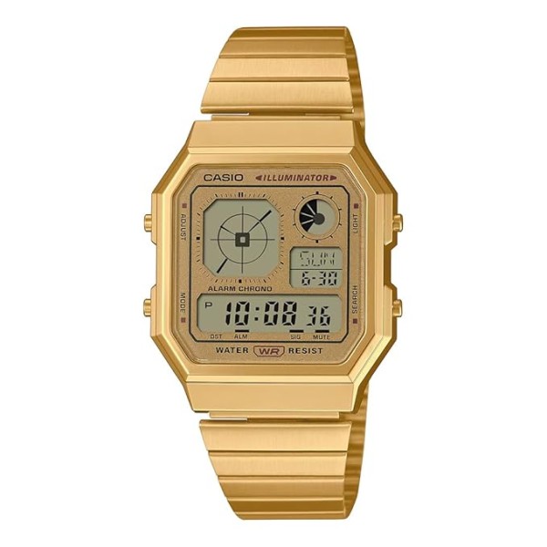 Casio Vintage Gold Stainless Steel Unisex Digital Watch - A130WEG-9ADF