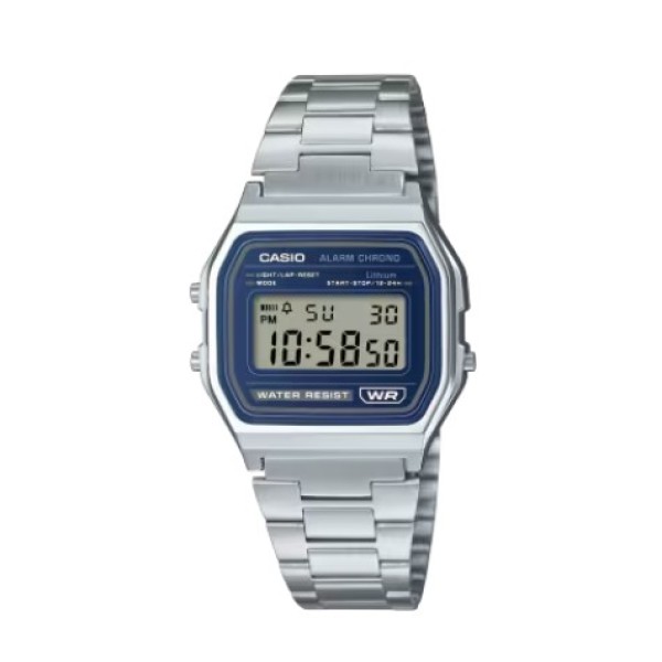 Casio Vintage Collection Stainless Steel Band Digital Watch for Men - A158WEA-2DF
