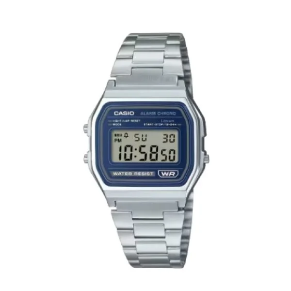Casio Vintage Collection Stainless Steel Band Digital Watch for Men - A158WEA-2DF