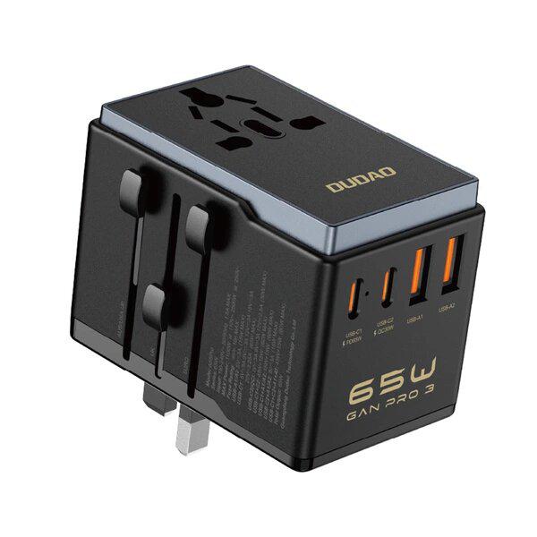 Dudao Universal 65W Fast Charging Travel Adapter Global Plug Converter Charger - A65Pro