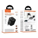 Hoco Global Universal Conversion Plug Travel Adapter Charger, Black - AC29