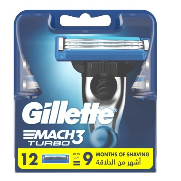 Gillette Mach3 Turbo Men's Razor Blade Refills 12 Count - 10006843