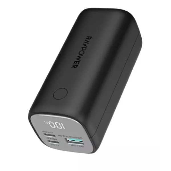 RAVPower 14,000mAh, 30W 3-Port Portable Power Bank Black Global Version - RP-PB208 mini