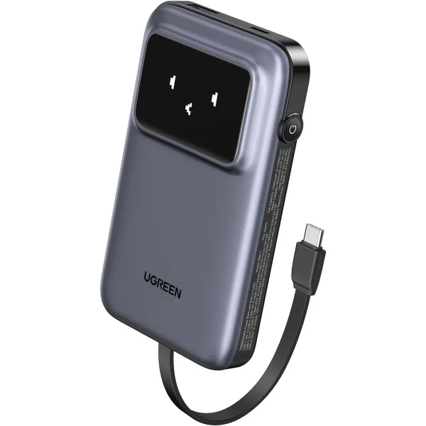 UGREEN 10,000mAh PD-30W Power Bank with Built-in Cable - PB511