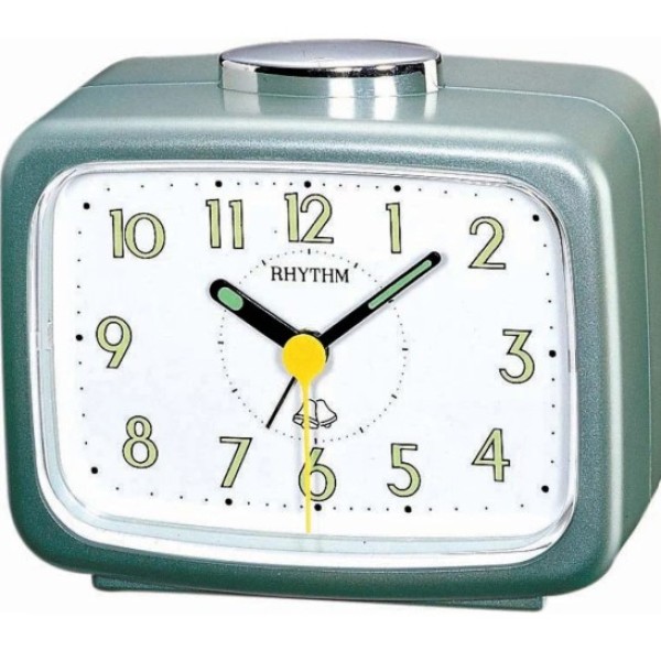 Rhythm Bell Alarm and Table Clock, Green - 4RA456WR05