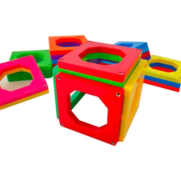 Mad Toys Magnetic Square Shaped Tiles 24-Piece Set - 553554-T