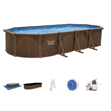 Bestway 7.32m x 3.66m x 1.32m Oval Pool Set - 561CW