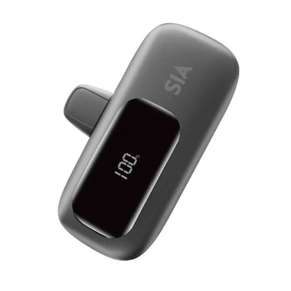 SIA Volt Link Mini Power Bank Type-C Plug PD 20W, 5000mAh, Black - SIPBPLGC5-BLK