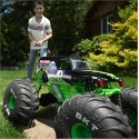 Monster Jam, Mega Grave Digger All-Terrain Remote Control Monster Truck with Lights, 1:6 Scale - 6066963-T