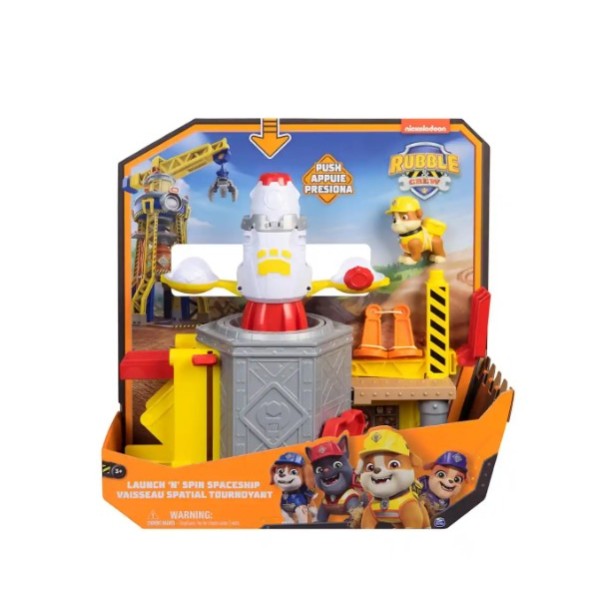 Rubble & Crew Launch 'N' Spin Spaceship - 6071624-T
