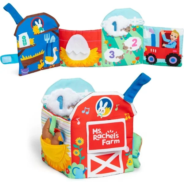 Ms. Rachel Sensory Learning Farm Foldable Soft Baby Book - 6072306-T