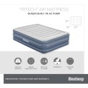 Bestway 2.03m x 1.52m x 51cm Tritech Air Mattress Queen Built-in AC Pump - 6713I
