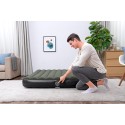 Bestway 2.03m x 1.52m x 25cm Tritech Air Mattress Queen Built-in Rechargeable Pump - 6716S
