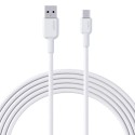 Aukey Nylon braided USB-A to USB-C 1.8m Cable, White - CB-NAC2-WH