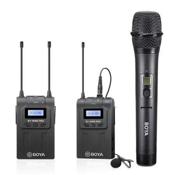 Boya Dual Channel Wireless Mic Kit With BY-WHM8 Handheld and Receiver - BY-WM8 PRO-K4