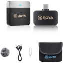 Boya 2.4Ghz Wireless Microphone with Ear-Return Monitoring Function, Black - BY-M1V3