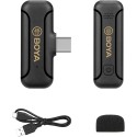 Boya Wireless Lavalier Microphone, USB-C Connector, Black - BY-WM3T2-U1