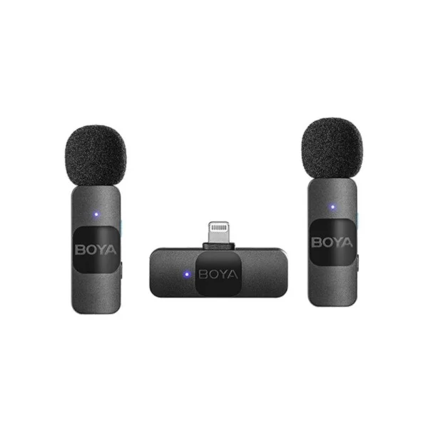 Boya Ultracompact 2.4GHz Wireless Microphone, Lightning Port, Black - BY-V2
