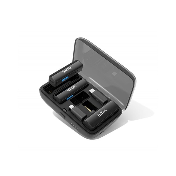 Boya All-in-one Design Wireless Microphone System with Charging Case - BOYA LINK