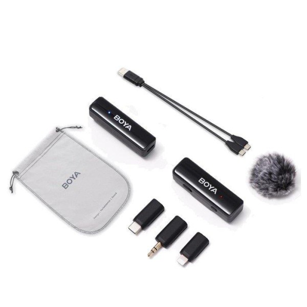 Boya Link A1 All in One Wireless Microphone System, Black - BOYALINK-A1