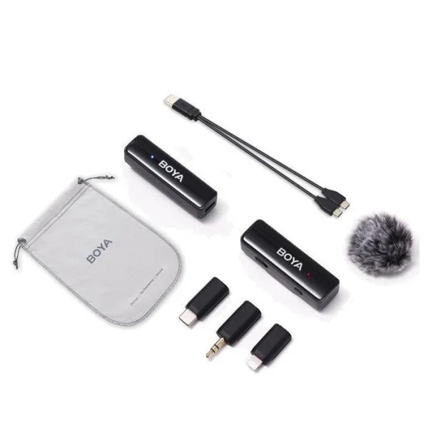 Boya Link A1 All in One Wireless Microphone System, Black - BOYALINK-A1