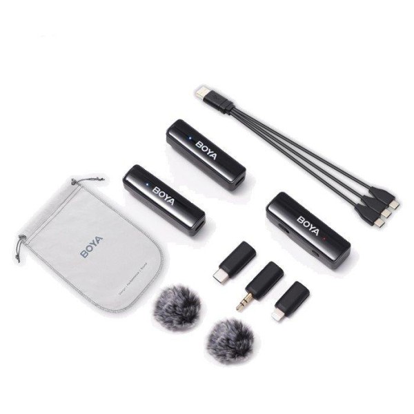 Boya Link A2 All in One Wireless Microphone System, Black - BOYALINK-A2