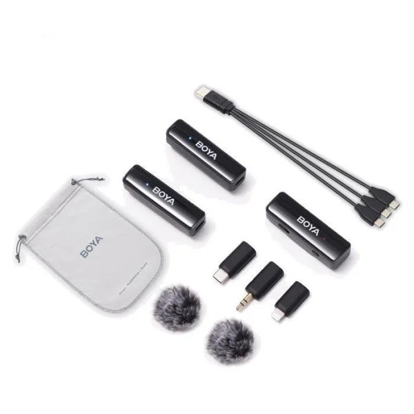 Boya Link A2 All in One Wireless Microphone System, Black - BOYALINK-A2