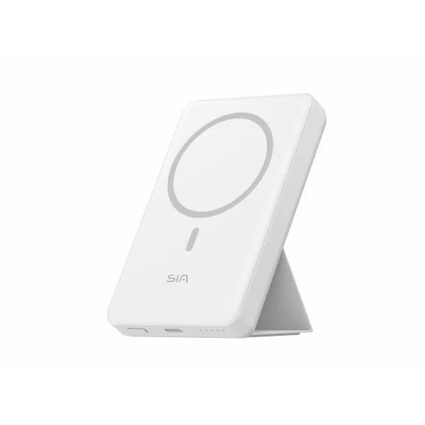 SIA 10000mAh Wireless with Holder Power Bank 38.5WH, White - PB2001