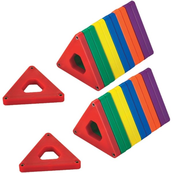Mad Toys Magnetic Triangle Shaped Tiles 24 Pieces - 877375-T