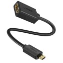 UGREEN Micro HDMI Male to HDMI Female Adapter Cable 22cm, Black - 20134