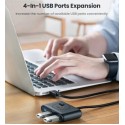 UGREEN 4-in-1 USB 3.0 Data Hub 1meter, Black - CR113