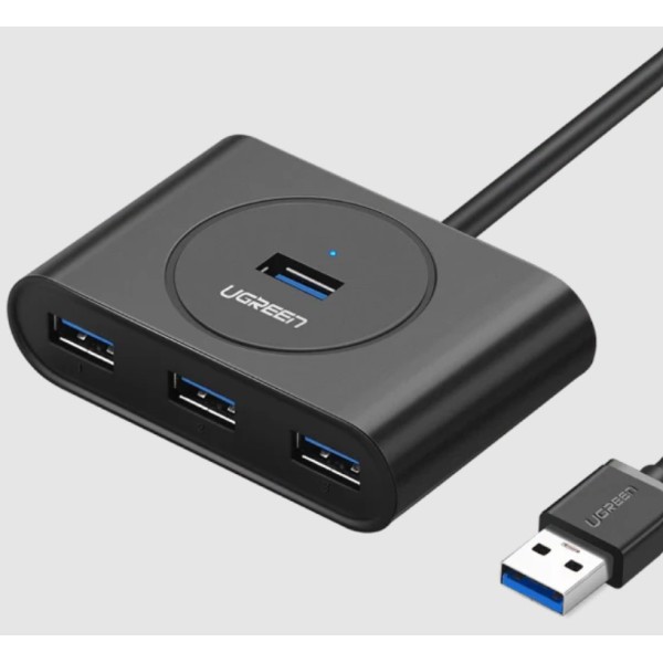 UGREEN 4-in-1 USB 3.0 Data Hub 1meter, Black - CR113