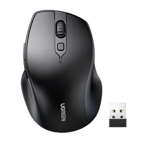 UGREEN Ergonomic Wireless Mouse, Black - MU101