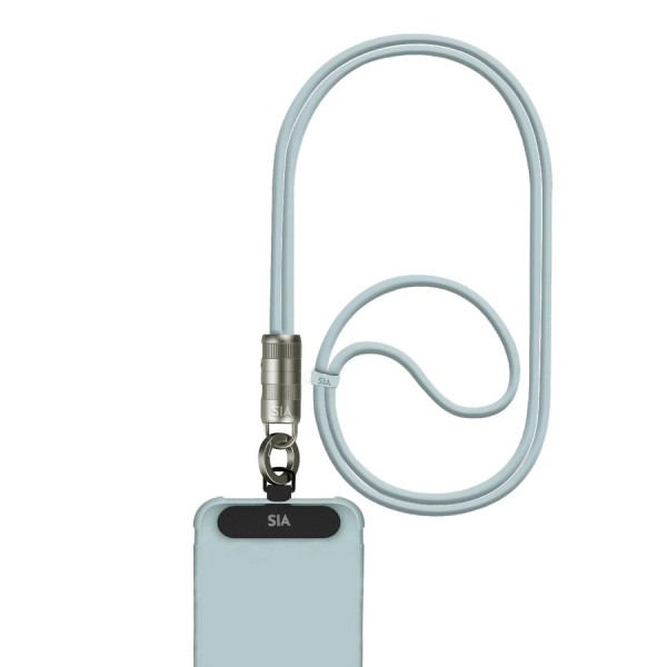 SIA Power Link Soft Rubber Type C - Type C Lanyard Cable 60W 1.2M, Light Blue - BKCC60-1LBL