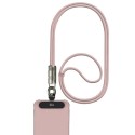 SIA Power Link Soft Rubber Type C - Type C Lanyard Cable 60W 1.2M, Light Pink - BKCC60-1LPK