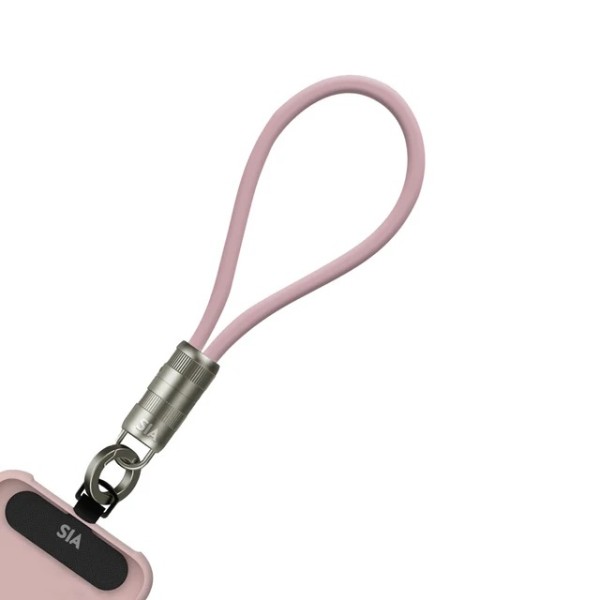 SIA Power Link Soft Rubber Type C - Type C Lanyard Cable 60W 30cm, Light Pink - BKCC60-03LPK