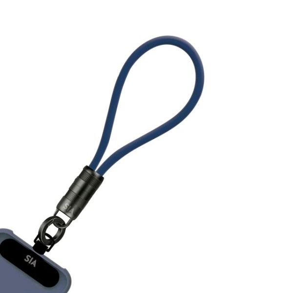 SIA Power Link Soft Rubber Type C - Type C Lanyard Cable 60W 30cm, Navy Blue - BKCC60-03NVBL