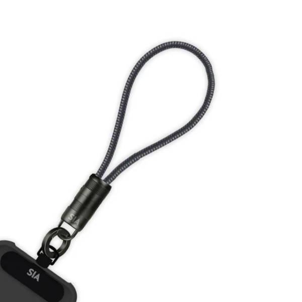 SIA Power Link Fabric Braided Type C - Type C Lanyard Cable 60W 30cm, Black - BKCC60-03BRDBK