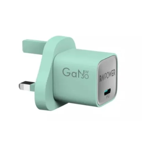 RAVPower Mini PD 30W GaN Type-C Charger, Green - RP-PC1056