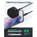 UGREEN PD 25W Fast Charger with USB Cable, Black - CD250