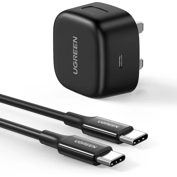 UGREEN PD 25W Fast Charger with USB Cable, Black - CD250