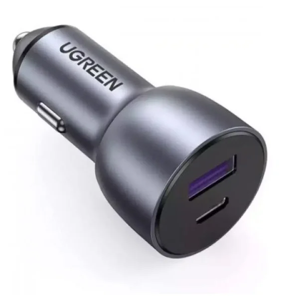 UGREEN 52W Car Charger Alu Case, Space Grey - CD213
