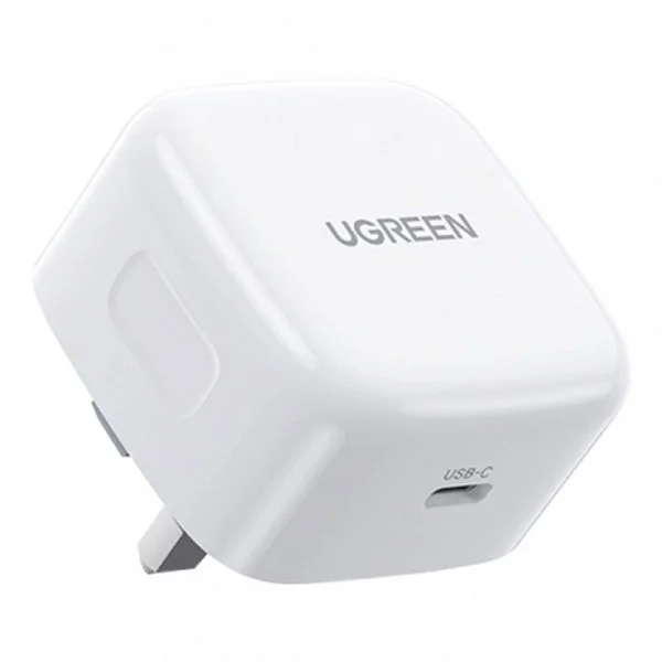 UGREEN Nexode 30W USB-C PD GaN Fast Charger UK -folding foot, White - CD305