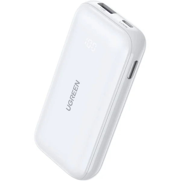 UGREEN 10,000mAh PD-30W Two-way Fast Charging Power Bank, White - PB501