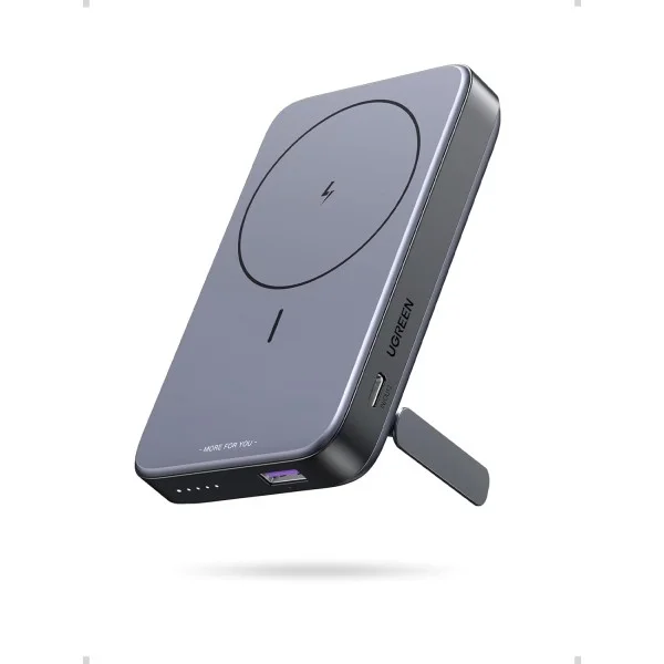UGREEN 10,000mAh PD-20W Magnetic Wireless 15W Power Bank, Space Gray - PB206