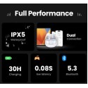 UGREEN HiTune H6 Pro Hybrid Cancelling Earbuds, White - WS203