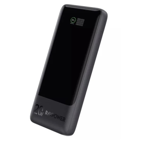 RAVPower PD20W Pioneer 10000mAh 3-Port Power Bank, Black - RP-PB1237